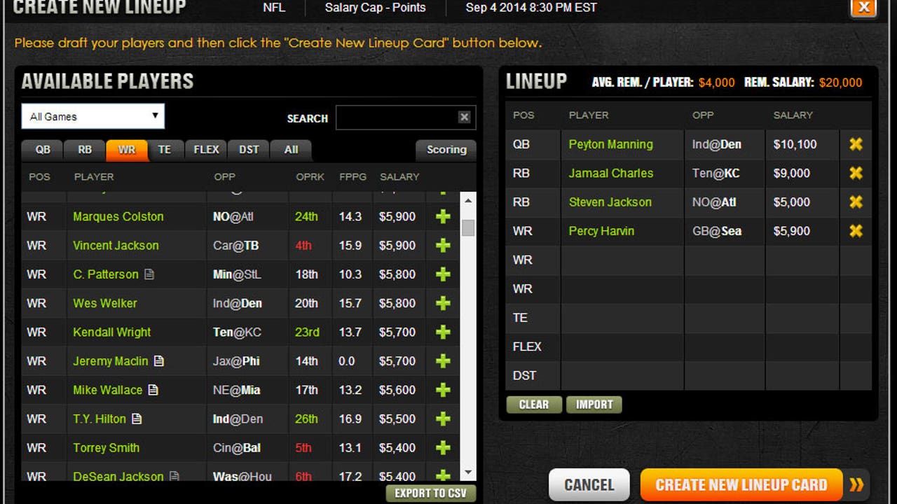 Five ways to win money on DraftKings